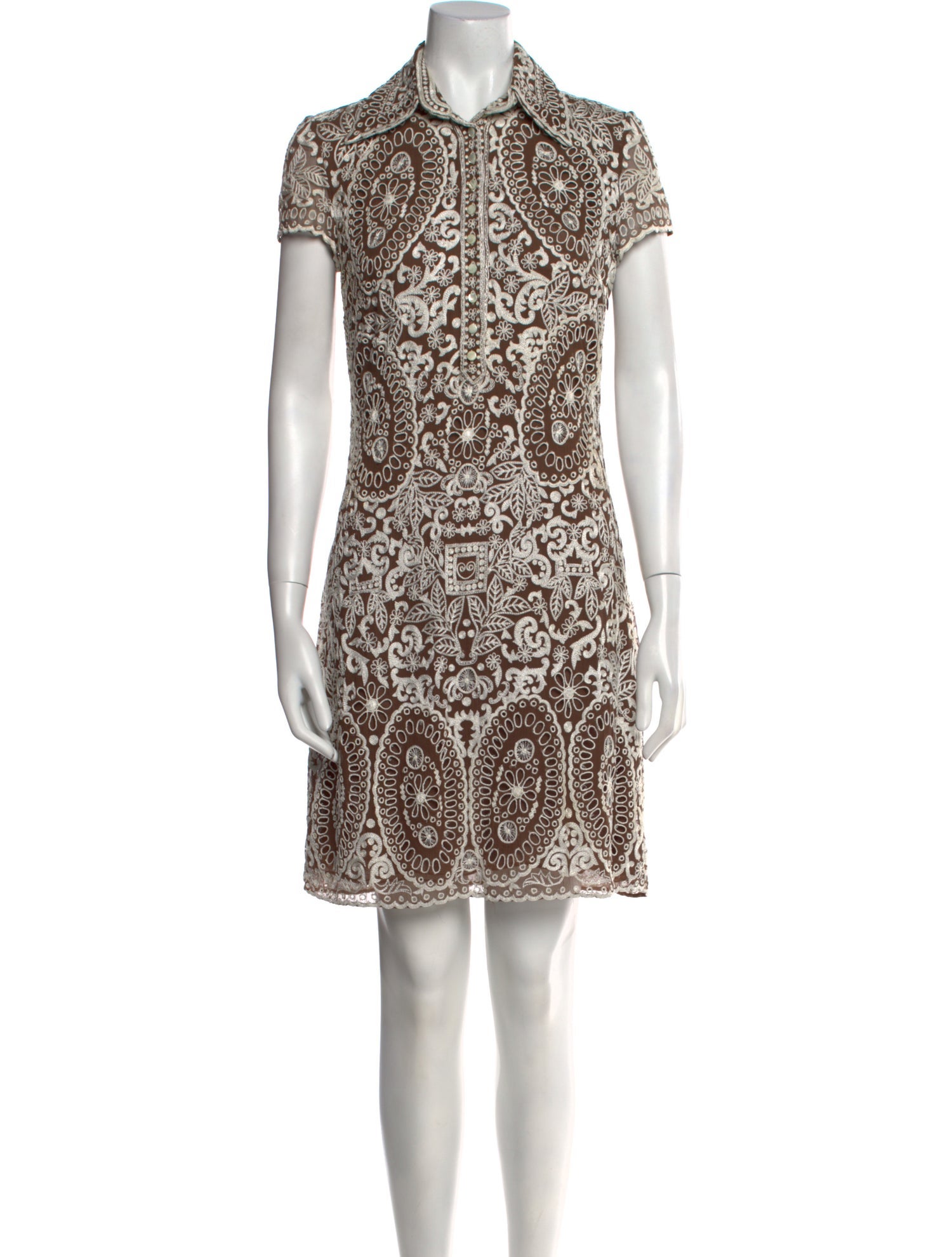 Naeem Khan Silk Knee-Length Dress